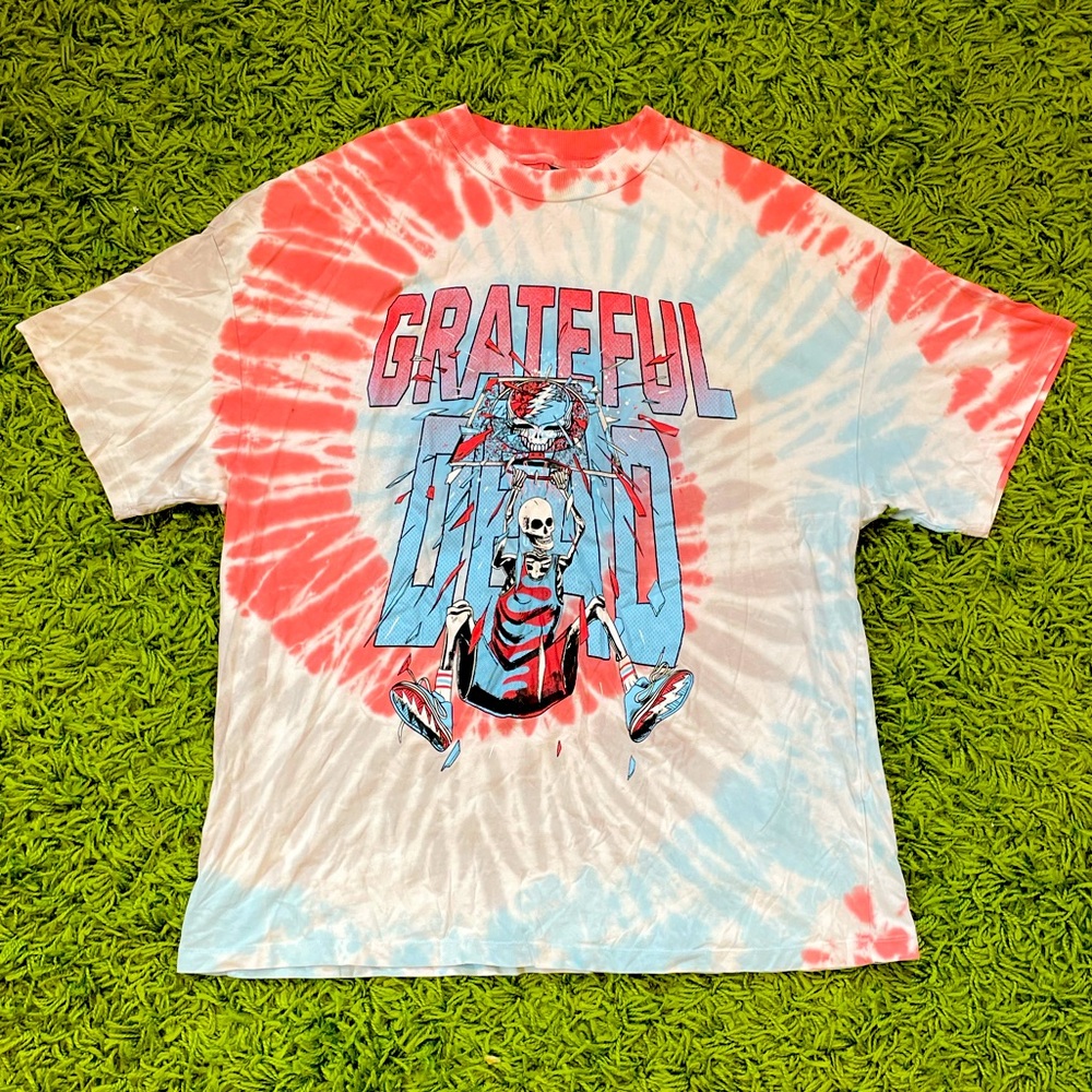 tie dye grateful dead oversized band tee